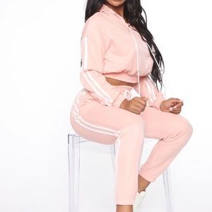 Pink crop Tracksuit